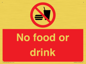No food or drink